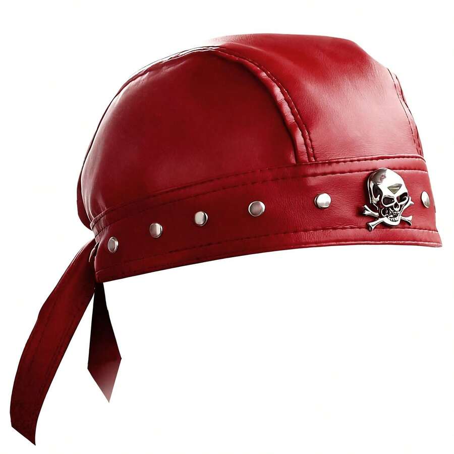 Biker Rock Bandana Doo Do Rag Headwrap Punk Skull Cap Du Rag Red Unisex ...