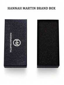 HANNAH MARTIN 1 件休闲男士手表，黑色和棕色 PU 皮革手表，简约男士石英表，搭配黑色精美盒子，理想的礼物选择 - 均碼 - 查看 12