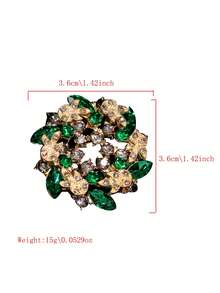 1pc Vintage Baroque Style High-End Purple Bougainvillea Brooch, Fashionable Elegant Floral Wreath Pin, Creative Cute Clothing Accessory