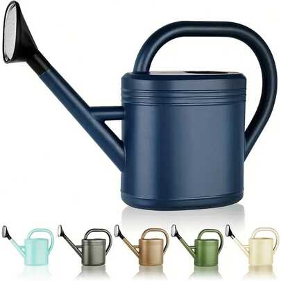 1 Gallon Modern Watering Can With Removable Nozzle - Durable, Shatterproof Plastic, Suitable For Indoor & Outdoor Plants, Long Spout For Precise Watering [Plastic Product Has Minor Scratches]