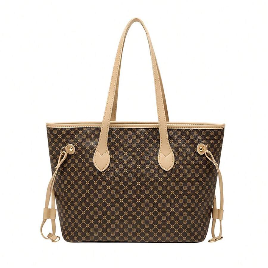 Women's Handbags, Wallets With Handles, Tote Bags, Shoulder Bags With Large Capacity, Suitable For Travel And Commuting - Apricot - View 1