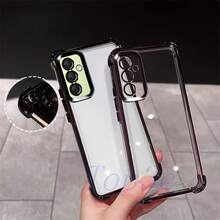 Funda de Teléfono Electrochapada con Airbag de Cuatro Esquinas, Adecuada para iPhone17 aire/16E, 14/15/16plus, 17/16/15/14/13/12/11Pro/ProMax, para SamsunggalaxiaA03/A03core/A03S/A04/A04E/A05/A05S/A06/A12/A13/A15/A16/A24/A25/A32/A34/A35/A54/A55, Note10/Note10plus/Note20/Note20Ultra, S20/S20FE/S20PLUS/S20Ultra/S21/S21FE/S21PLUS/S21Ultra/S22/S22PLUS/S22Ultra/S23/S23FE/S23PLUS/S23Ultra/S24/S24FE/S24PLUS/S24UltraFunda para teléfono, funda suave de TPU, se siente bien al sostener, personalidad simple, adecuada tanto para hombres como mujeres, borde anti-caída en las cuatro esquinas, marco electrochapado, disponible en múltiples colores. - Negro - Ver 4