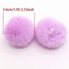 10pcs 5-6cm Faux Rex Rabbit Fur Pompom Balls Artificial Fluffy Soft Christmas Pompons DIY Pom Poms Handmade Keychain Charms Clothing Hats Gloves Sewing Crafts Supplies - Multicolor - View 4