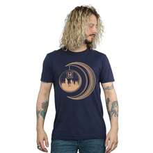Harry Potter Mens Hogwarts Moon TShirt (Navy Blue) - Blue - View 3
