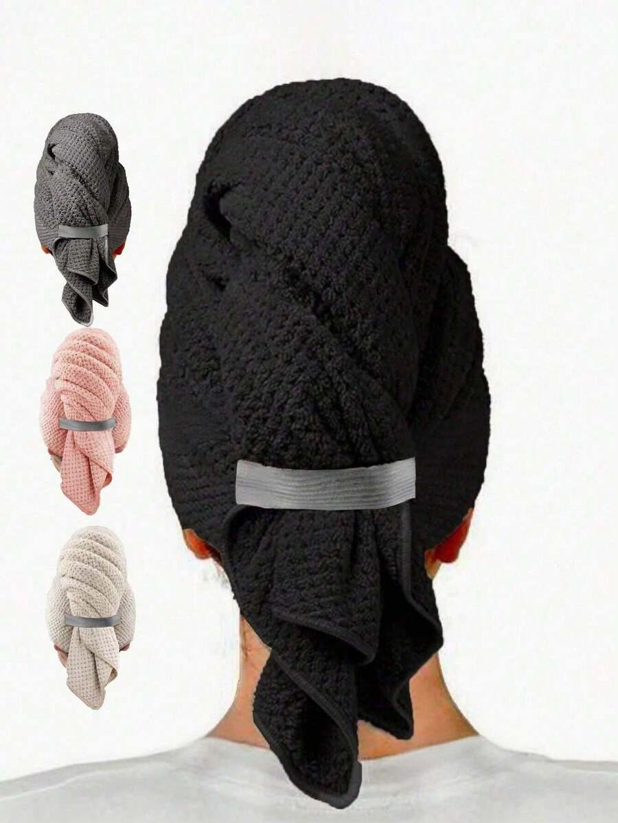 Coral Fleece Teak Dry Hair Cap For Women, Thickened And Lengthened Headscarf, Quick-Drying Headscarf, Absorbent Dry Hair Towel, Elastic Band Shower Cap Shower Towels For Beaty Salon, Hotel Sports,Home Essentials, Towel, Skin Care