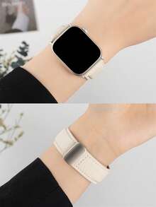 Leather Magnet Strap For Men And Women,Compatible With 46mm 45mm 49mm 38mm 40mm 41mm 42mm 44mm Watch Bands;Compatible With Apple Watch Series Ultra2/Ultra/SE2/SE/11/10/9/8/7/6/5/4/3/2/1