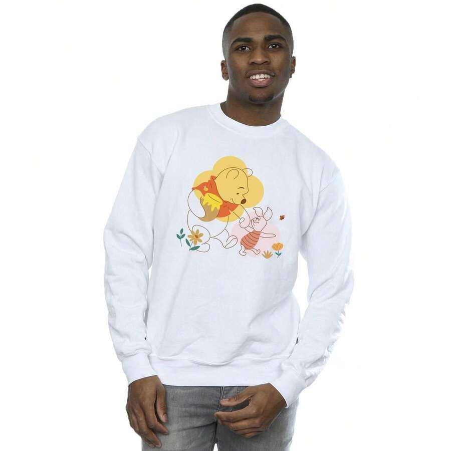 Disney Mens  Piglet Sweatshirt (White) - White - View 1