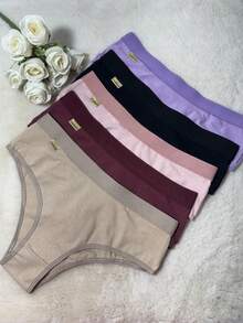 Kit 5 Premium Cotton Panties High Waist Comfortable Everyday Cheap Lingerie - Nhiều màu - Xem 6