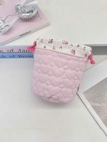 1pc Portable Multifunction Drawstring Cylindrical Cosmetic Bag Drawstring Storage Bag Stripe Make Up Storage Bag Lipstick Storage Bag Drawstring Camera Storage Bag Fashion Dust Proof Bag Girl Travel High Capacity Storage Bag Desktop Sundries Storage Basket For Travel Essentials Cruise Essentials Dorm Essentials - Multicolor - View 6