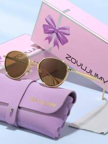 ZOVUJUMY 复古圆形小框眼镜，金属镜框，精致百搭，适合日常出行、购物、拍照、约会、聚会以及节日送礼。 - 彩色 - 查看 13