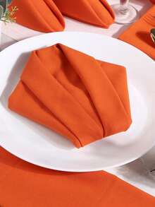 2/6pcs Autumn Cloth Napkins, Square Rustic Elegant Durable Washable Crinkle Cloth Dinner Napkins, Suitable For Thanksgiving, Halloween, Holiday Dinners, And Daily Use