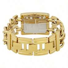 Guess 1pc Women's Fashion Quartz Watch, Stainless Steel Square Case, Sparkling Rhinestone Dial, Suitable For Various Occasions. Perfect For Travel, Party, Gift-Giving, And Daily Wear. W95088L1 W0072L1 W0072L3 - Gold - View 9