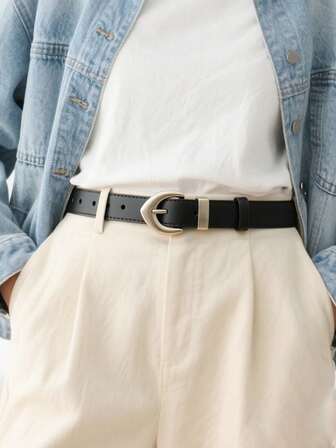 1 st. Elegant och moderiktigt bälte med nålspänne i legering, högkvalitativt Y2K-bälte, moderiktigt bälte, enkel design, lämpligt för dagligt bruk, resor, middagar, casual, affärer, flickvän, fru, mamma, kvinnor, present, vardagskläder, mode, tonåring