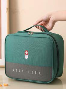 1 حقيبة تخزين طبية متعددة الوظائف، حقيبة إسعافات أولية محمولة للسفر، طقم إسعافات أولية للطوارئ المنزلية، صندوق إسعافات أولية كبير السعة، حاوية أدوية علاجية، حقيبة تخزين محمولة، مناسبة للمنزل والسفر والتخييم والمغامرات الخارجية، هدية رائعة للعائلة