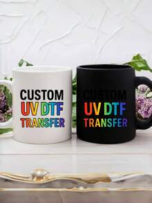 1pc Custom UV DTF Transfer: Full-Color Waterproof Sticker, Instant Application, Christmas Gift, Drink Bottle Sticker, Toy Sticker, Storage Box, Christmas Gift, 5pcs Set