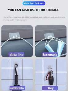 30pcs Self-Adhesive Drill-Free Cord Light Hook, Cable Clamp, Outdoor Light Clip And Desk Cable Holder