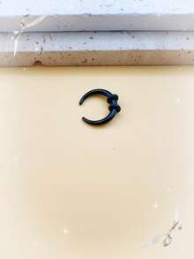 1 pezzo Anello per il naso in acciaio inossidabile stile punk, forma a mezzaluna, anelli per setto nasale, piercing per naso e orecchie, gioielli per il corpo, unisex