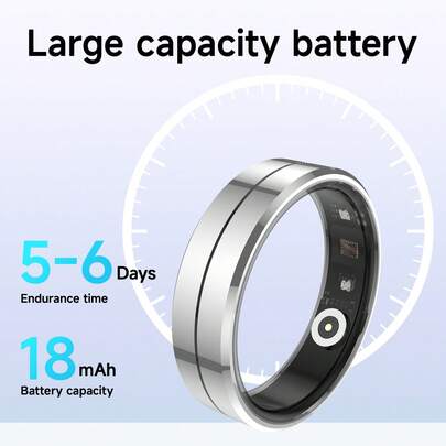 Neuer intelligenter Ring für Damen und Herren, dünn, große Batteriekapazität, Schlafüberwachung, Schrittzählung, vielfältige Sportmodi, Fernfotografie, Musikwiedergabe, 5ATM wasserdicht, charmante Geschenke für Freunde