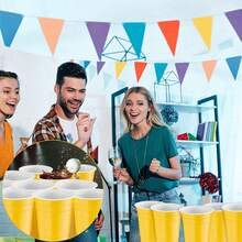 50/30/10/5 كوب أسود قابل لإعادة الاستخدام، أكواب حفلات ذهبية، أكواب متينة عالية الجودة، أكواب لعبة تنس الطاولة، أكواب عصير، أكواب مشروبات، سعة 16 أونصة، خيارين لونيين، مناسبة للاحتفالات والحفلات والأعياد والأعياد الميلادية والأعراس وديكور عيد الميلاد وعيد الشكر والهدايا لرأس السنة