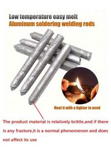 3pcs Universal Welding Rod, Repair Low-Temperature Welding Rod, Water Tank Pipe Welding Tool, Low-Temperature Easy Welding Strip, Easy Melting Powder Core Welding Rod, Brazing Strip, Stainless Steel Copper Iron Aluminum Welding Tool - Silver - View 11