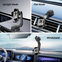 Car Phone Mount Dashboard & Windshield Holder, Strong Suction Cup, Foldable Arm, 360° Rotation, One-Touch Lock, Compatible With 16 Pro Max, 15, 14 Plus, 13, Galaxy S25 Ultra, S24, S23