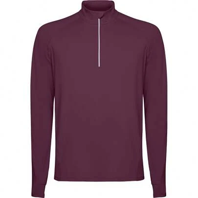 Roly Mens Estambul Quarter Zip LongSleeved Sweatshirt (Plum Red)