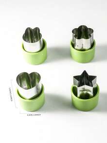 4 piezas de moldes grandes de acero inoxidable con diseño de mariposa en relieve, moldes de corte de frutas y verduras DIY para el hogar, de acero inoxidable