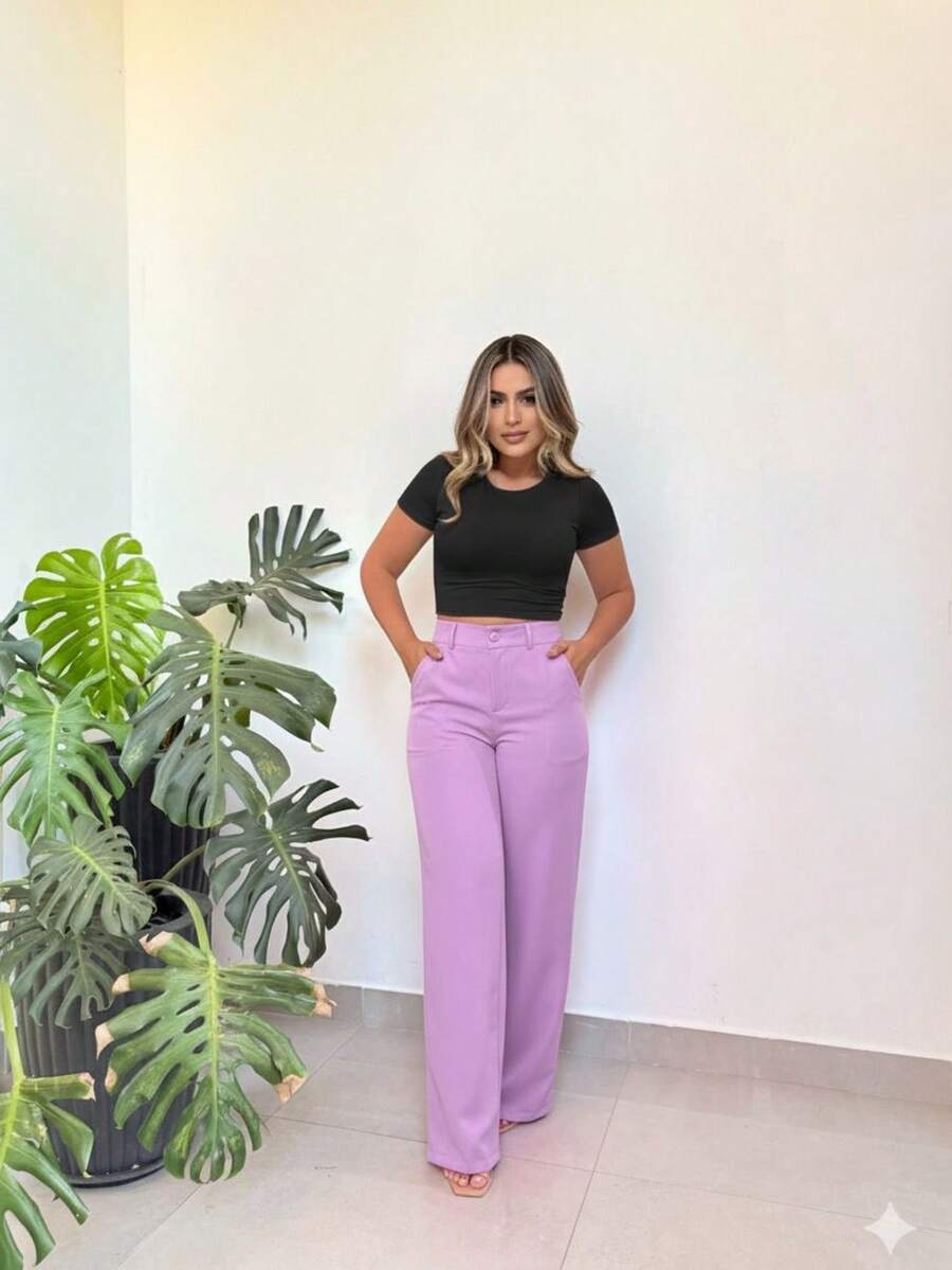 Serena Pantalona Tailored Trousers - 紫丁香 - 查看 1