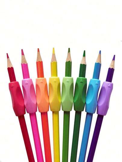 2/4/8packs Pencil Grips For Kids Handwriting, Silicone Pencil Holder For Kids Handwriting Aid Tools, Comfortable Pencil Grippers For Beginners Posture Correction Training Writing, Christmas Gift Ideas, Holiday Gift Recommendations,Teaching Tools,Learning, Back To School