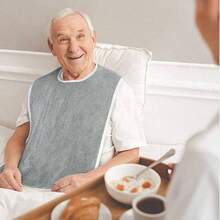 Adult Bibs, Unisex Adult Eating Bibs, Feeding Assistance Supplies For Elderly And Disabled, Adjustable Hook & Loop Closure Adult Bibs/Bibs, Removable And Washable Nursing Home Elderly Feeding Bibs, Made Of Towel Fabric, Suitable For Elderly Use, 6 Color Options