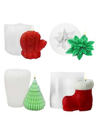 1pc Christmas Decor Scented Candle, Creative Unique Fragrance Candle, Home Decoration, Gift