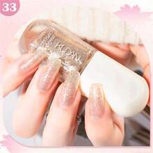 10毫升水性指甲油,速干指甲油,裸色闪粉红色指甲油,无异味,持久耐用,可剥离,无需烘烤,易于涂抹,打造美丽指甲。 - 彩色 - 查看 19