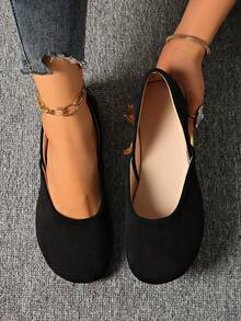 Women's Round Toe Flat Soft Bottom Patchwork Flats, Versatile Solid Color Elegant Stylish Vacation Unisex Sporty Avant-Garde Preppy Party Commute Retro Punk Casual Cute Basic Bohemian Wedding Fairy Chinese Retro Style Gothic Y2K Party New Chinese Retro Style Lolita Western Wedding Business Chinese Wedding Luxurious Beach Nightclub Western Outdoor Workwear Street Cute Sexy Patchwork Hollow Flats, Suitable For Beach, Wedding, Party, Office, Home, Gym, Outdoor, Spring, Summer, Autumn, Winter