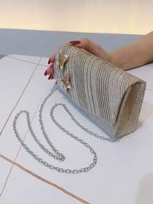 New Butterfly Envelope Clutch Bag, High-End Handbag For Banquet, Wedding, Party, Princess Style, Rhinestone Decor, Versatile Shoulder/Crossbody Bag