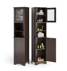 Storage Cabinet Bathroom Storage Cabinet With Adjustable Shelves, 2 Doors For Bathroom, Kitchen, Living Room, White