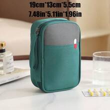 1 حقيبة تخزين طبية متعددة الوظائف، حقيبة إسعافات أولية محمولة للسفر، طقم إسعافات أولية للطوارئ المنزلية، صندوق إسعافات أولية كبير السعة، حاوية أدوية علاجية، حقيبة تخزين محمولة، مناسبة للمنزل والسفر والتخييم والمغامرات الخارجية، هدية رائعة للعائلة