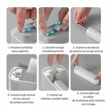 Magnético Dispensador Cortador De Plástico Envolver Alimento - Verde - Ver 4