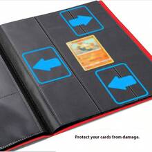 1 pieza Álbum de colección de tarjetas profesional, páginas gruesas antiadherentes de 4 bolsillos, protección contra el polvo y la humedad para tarjetas MTG/TCG, correa de sujeción de 4 colores para una gestión categorizada, caja de tarjetas de grado de competición, colección y exhibición regalo, esencial para jugadores de cartas, regalo ideal de Navidad/cumpleaños para adolescentes y hombres jóvenes (este es de 2X2 con 4 bolsillos, puede contener 160 tarjetas) - Multicolor - Ver 6