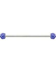 1pc Fashionable Stainless Steel Clip Ceramic Ball Industrial Bar, Suitable For Women's Daily Wear