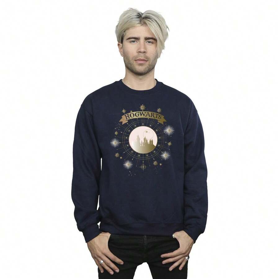 Harry Potter Mens Hogwarts Yule Ball Sweatshirt (Navy Blue) - Blue - View 1