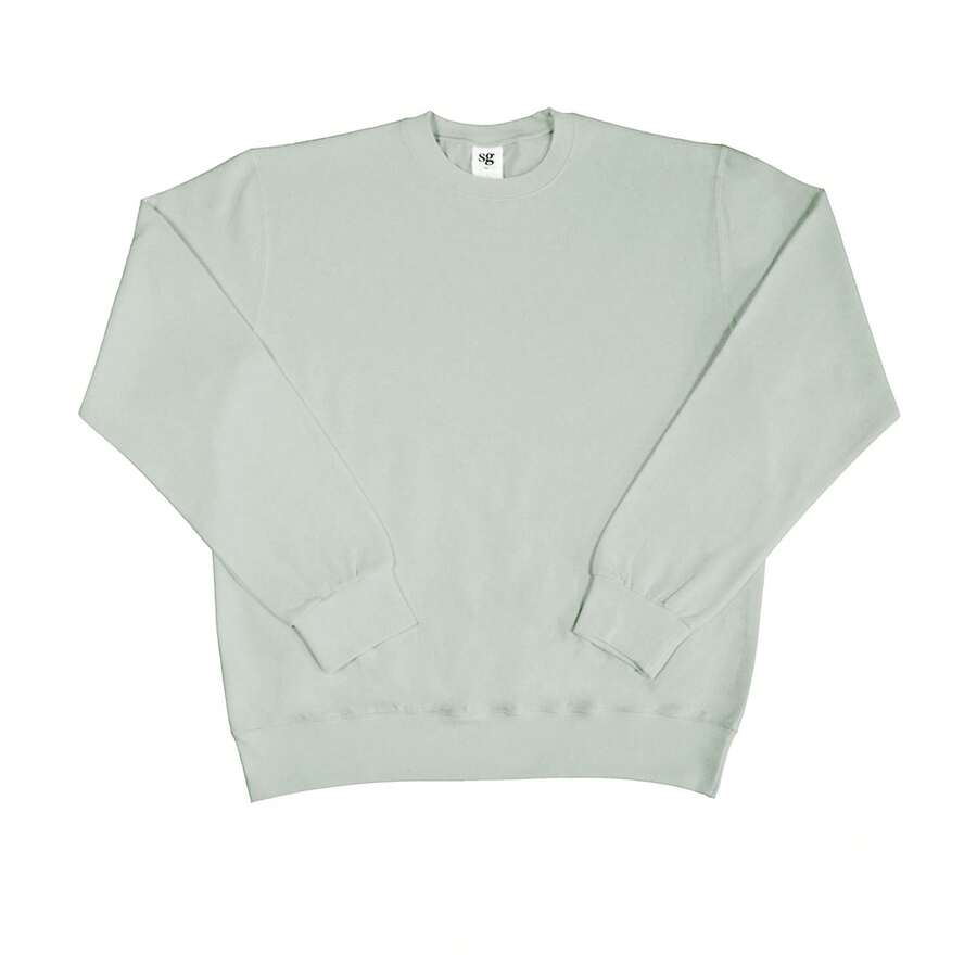 Mens Long Sleeve Crew Neck Sweatshirt Top (Mercury) - Coffee Brown - View 1