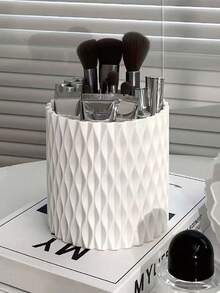 Organizador de maquillaje giratorio de 360°, caja de almacenamiento de lápices labiales, lápices de cejas, productos de cuidado de la piel, organizador de maquillaje giratorio, organizador de maquillaje multifuncional para tocador, soporte para bolígrafos de escritorio y caja de almacenamiento de herramientas de belleza, caja de almacenamiento de maquillaje creativa, regalo para mamá, papá, hombres, amigos, maestros, cumpleaños, boda, escritorio, estantería, accesorios, caja de regalo, regalo divertido, almacenamiento, soporte para brochas de maquillaje, regalo de Navidad, regalo de Halloween