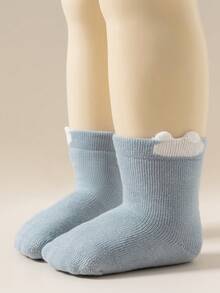 12 Pairs Baby Boys' High Quality Combed Cotton 3D Bear Design Soft & Skin-Friendly Thick Warm Socks - Multicolor - View 5