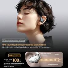 HTC NE18 Open-Ear Bluetooth Earphones, VR-Grade Spatial Audio, Dolby Atmos, Long Battery Life, IP-Rated Sweat And Water Resistance, A Must-Have For Business Travel, Purple