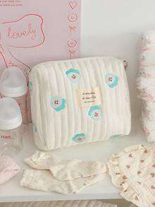1pc Changing Bag With Cute Animal Embroidery - Multifunctional Large Capacity Diaper Bag And Baby Essentials Handbag, Large Capacity Multifunctional Baby Diaper Bag, Unisex Portable Changing Bag, Easy-To-Clean Material, Newborn Travel Storage Bag, Stylish And Lightweight Diaper Storage Bag, Baby Daily Necessities Storage, Change Of Clothes Storage, Socks Storage, Bottle Storage, Bib Pad Storage, Suitable For Daily Use - Multicolor - View 17