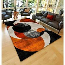 1pc Abstract Minimalist Area Rug,Modern Geometric Design,,Machine Washable,Plaid Indoor Rug,For Living Room,Bedroom,Office - Ideal Gifts For Friends And Family, 31x20inch And 84x60inch ,Living Room Carpet - 彩色 - 查看 1