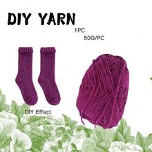 1 pièce, 50g/pièce, peut être utilisé pour les chapeaux, les écharpes, le crochet, les pantoufles et le tricot fait main.
