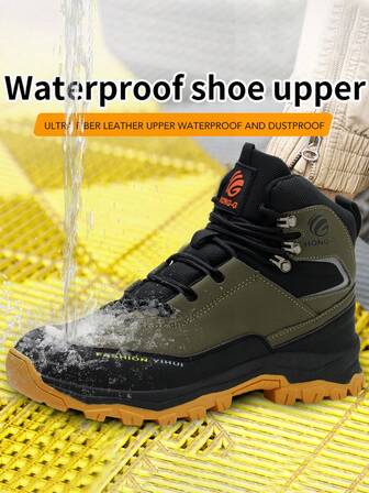 1 双男女工作训练运动安全靴男式高帮运动钢头靴，运动安全鞋安全训练鞋坚不可摧的靴子，男士工作靴，工作靴，钢头训练安全运动鞋防刺穿防砸缓冲鞋底，适合所有季节的工作靴防砸防刺穿适合户外、徒步旅行，自适应设计理想的工人礼物耐用橡胶外底，女士工作靴，工作鞋，男式高帮安全鞋