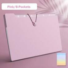 Carpeta de archivo expandible multifuncional A4, organizador ultraligero y flexible para la escuela y la oficina (4 colores)