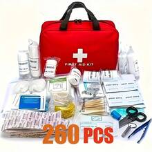 Compact First Aid Kit, Lightweight And Portable First Aid Bag, Suitable For Home, Office, Car, Outdoor, Boat, Camping And Hiking